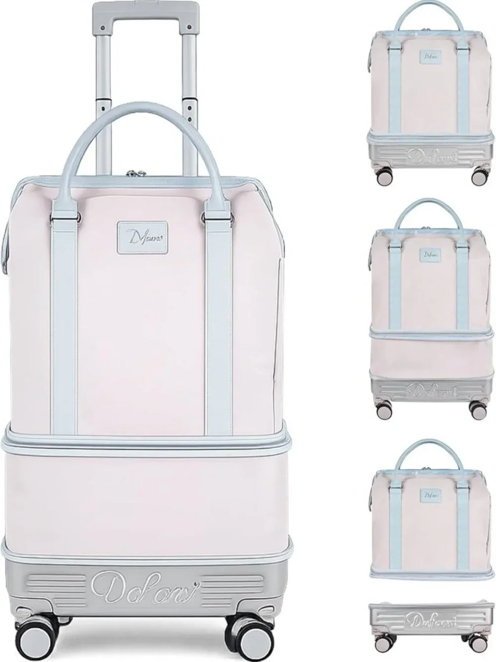 Expandable Rolling Travel Duffel Bag, Large Capacity, Lightweight & Waterproof